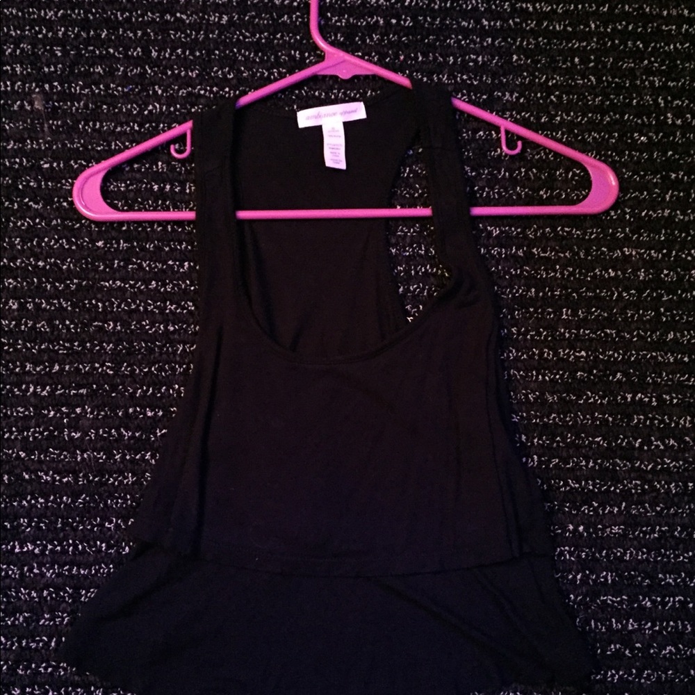 Black flowy tank